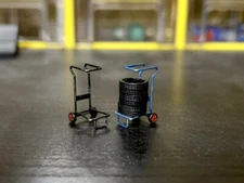 1/64 Automobile maintenance workshop Tire cart Model Scene Repair Factory Tool