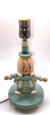 Vintage Underwriters Wooden Humpty Dumpty Nursery Child's Lamp 12  Lamp