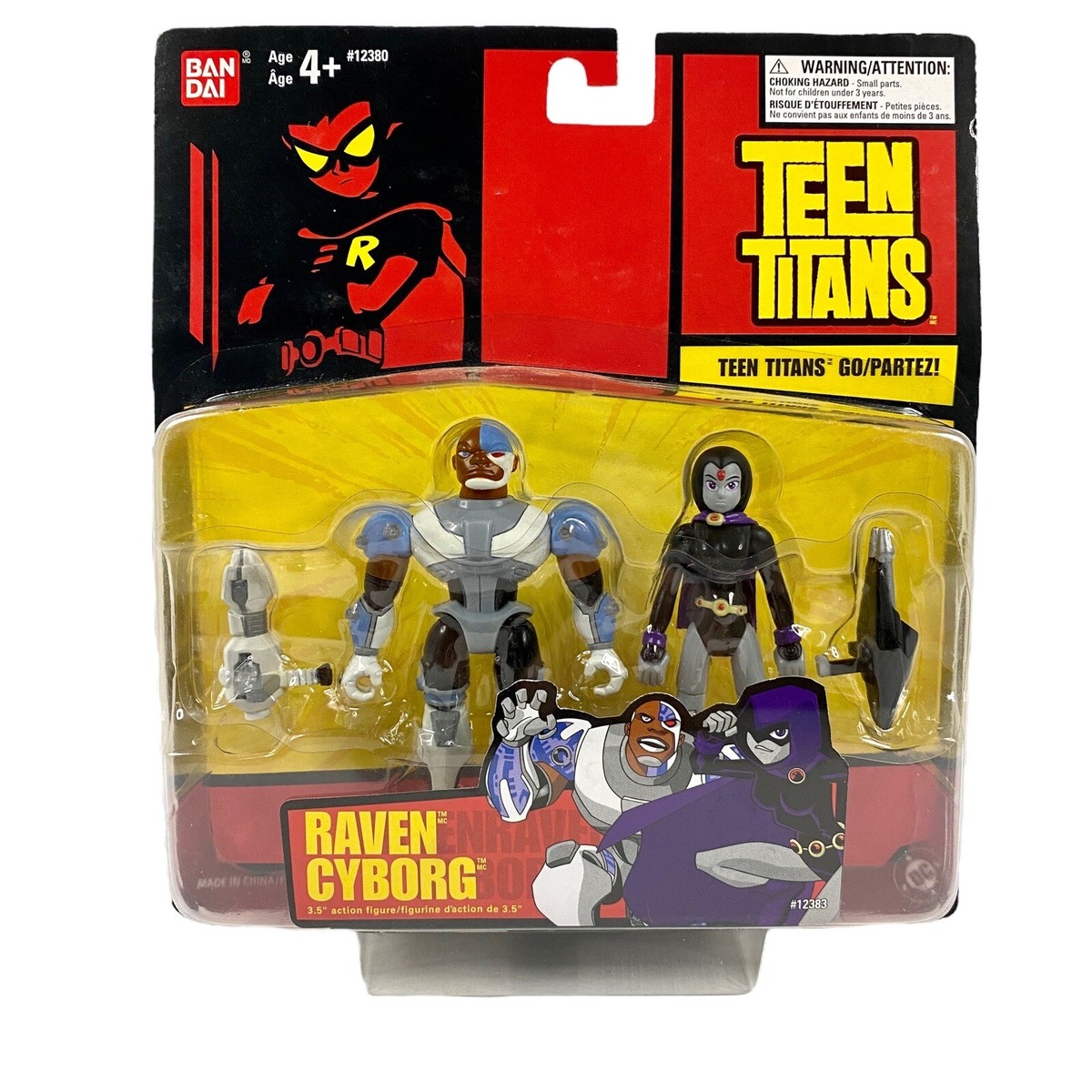 BANDAI - RAVEN Teen Titans GO! Raven and Cyborg 3.5” Action Figure 2 Pack