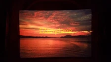 4103 vintage 35MM SLIDE photo SUNSET CLARENCE STRAIT AL 8-86-B EEEEE