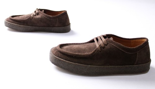 Velasca Men's Suede Fioeu Moc-Toe Derby Shoes JL3 Dark Brown Size US:11 UK:10