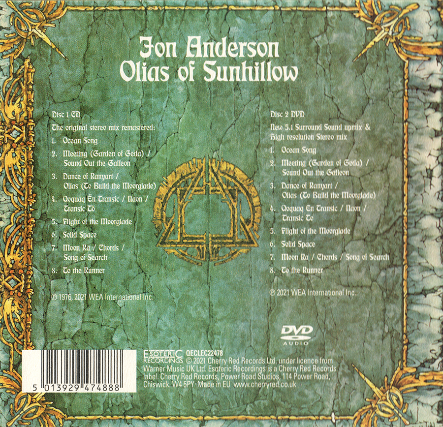 Jon Anderson ~ Olias Of Sunhillow (1976) CD + 5.1 DVD 2021 Esoteric •• NEW •• | eBay Jon Anderson ~ Olias Of Sunhillow (1976) CD + 5.1 DVD 2021 Esoteric •• NEW •• | eBay