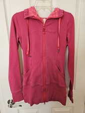 Lululemon Athletica Runner Jacket Pink Hooded Long Sleeve Full Zip, Size 6