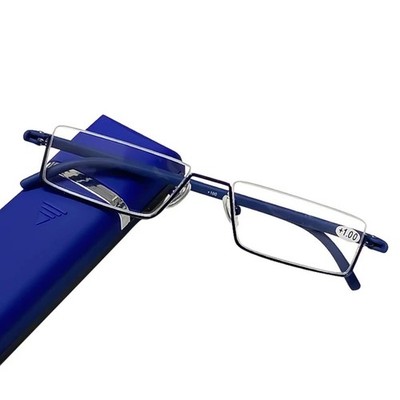 Men Anti-Blue Light Reading Glasses Half Frame Presbyopia Glasses Trendy Readers