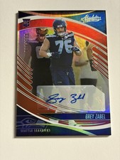 2025 Panini Absolute - Rookie Grey Zabel #125 Spectrum Red Auto /100 Seahawks
