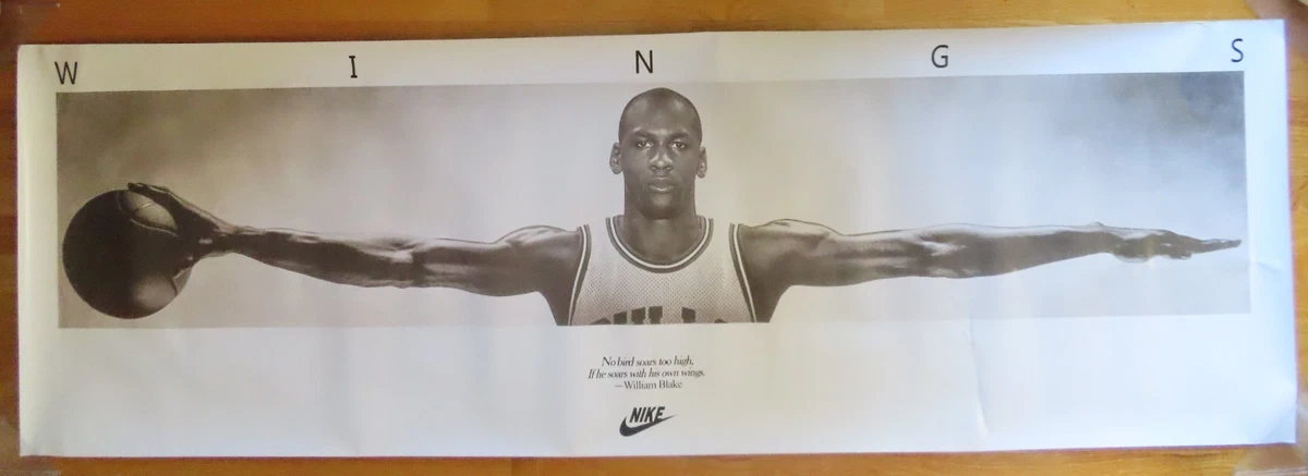 Michael Jordan Wings Poster Indiana Vintage Sports Posters for