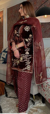 SALWAR KAMEEZ PAKISTANI INDIAN WEDDING PARTY WEAR DRESS BOLLYWOOD SUIT PLAZZO