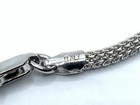 Milor Italy Sterling Silver 2 Tone Rhodium Plated Mesh Chain Stations Necklace — photo 6