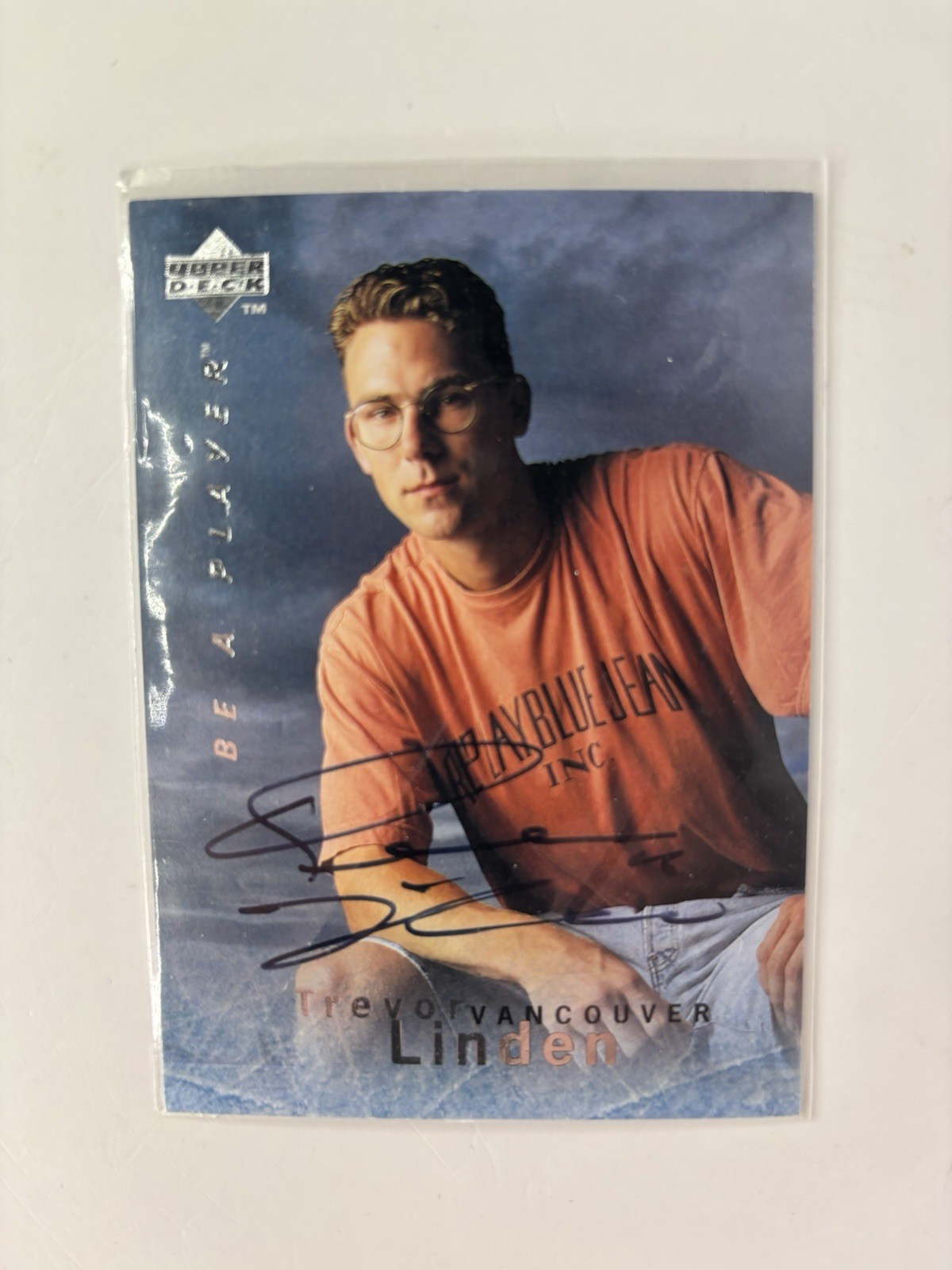 1995-96 Upper Deck Be a Player Trevor Linden Autograph Auto Vancouver Canucks