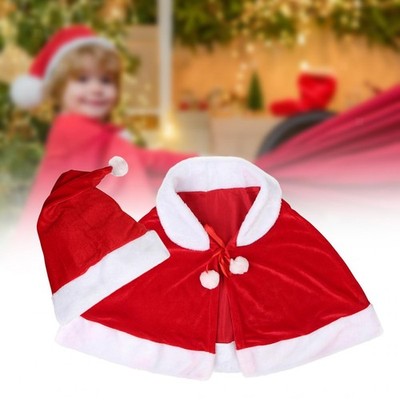 Weihnachtsschal-Umhang-Umhang mit Hut, Weihnachtsgeschenk für Mädchen,