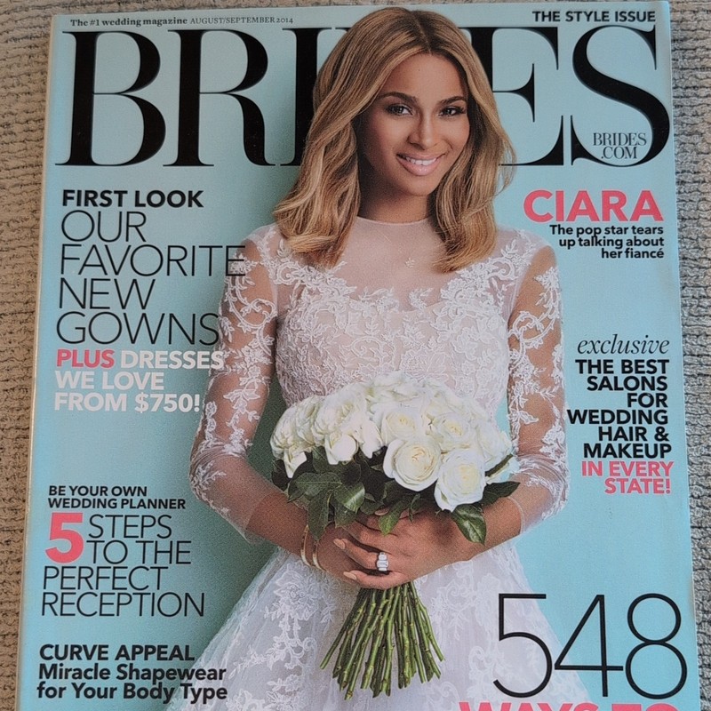 BRIDES Magazine Aug/Sep 2014 Style Issue Ciara Cover Wedding Gowns Planning