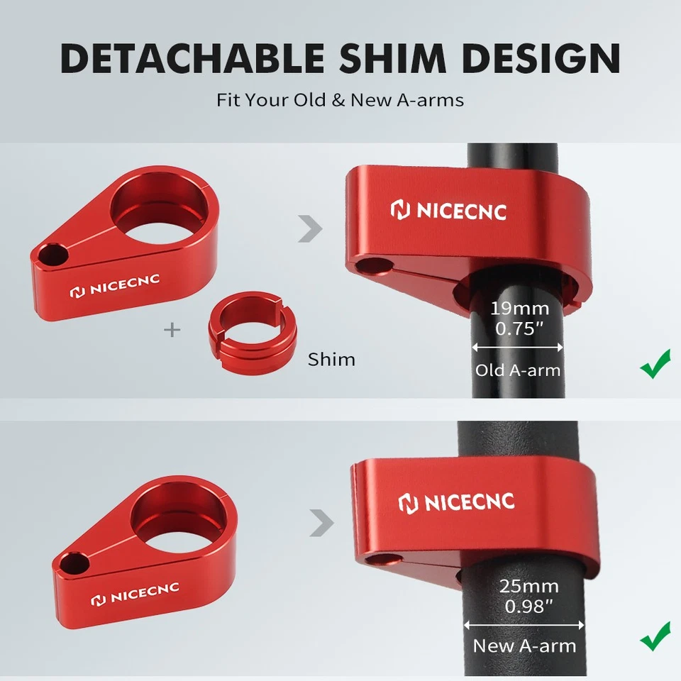 For Honda TRX 450 ER / R Aluminum Brake Line Hose Clamps Bracket 2006-2014 Red - Image 3 of 4