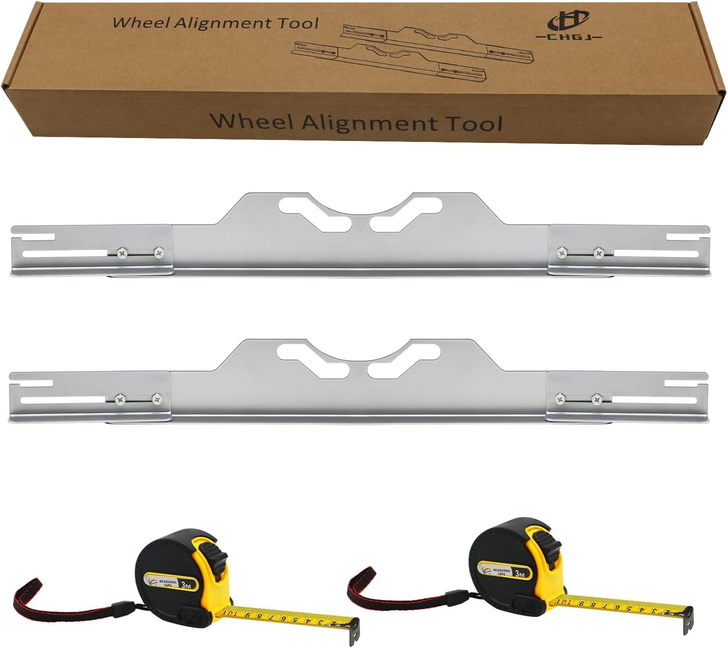 Wheel Alignment Tool with Tape Measures,Heavy Duty Toe Alignment Tool Plates,Car