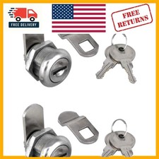 Durable 5/8" Cam Lock Set - 2 Keyed Alike Security Locks for Cabinets  Drawers