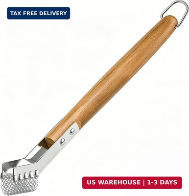 House Again Grill Scraper, Mesh Ring Grill Brush for Wire Grates & Rod Grates, S