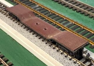 N Scale Minitrix Norfolk & Western HD depressed flat car w Rapido couplers - Picture 1 of 1