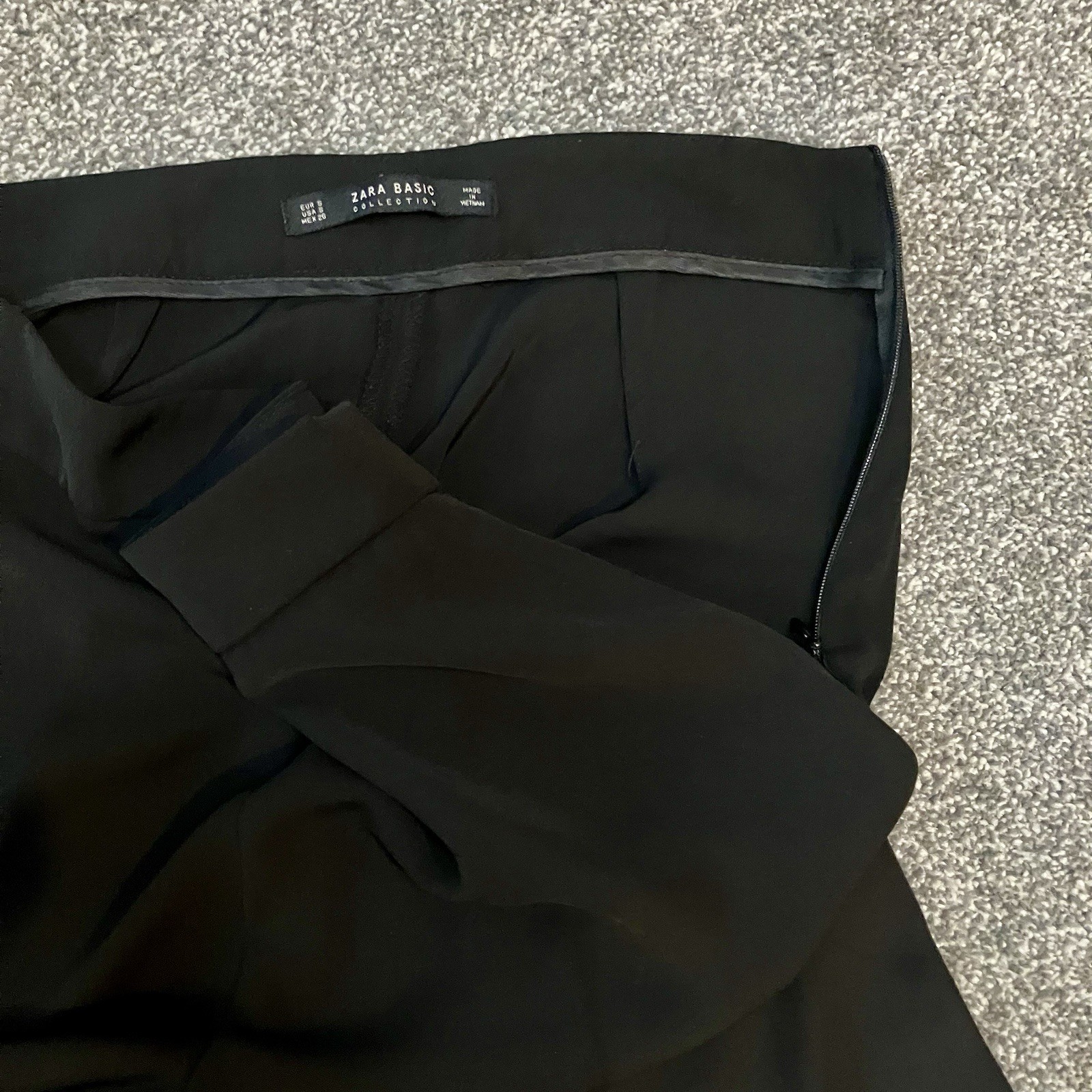 Zara Basic Women’s Black Culottes Crop Split Wide… - image 3