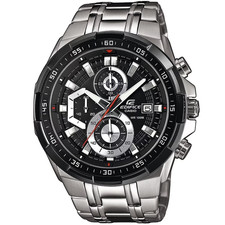 Casio Edifice Chronograph Men's Watch Black color and silver stainless