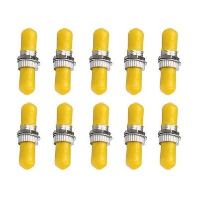 10Pack Copper ST-ST Fiber Optic Adapter Connector Type ST/ST Simplex Cable