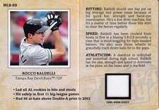 2004 Fleer Platinum Rocco Baldelli MLB Scouting Report /250