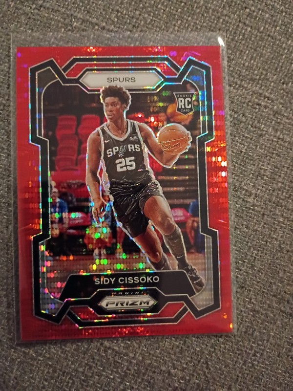 2023-24 Panini Prizm - Sidy Cissoko #173 Red Seismic Prizm /299 (RC)