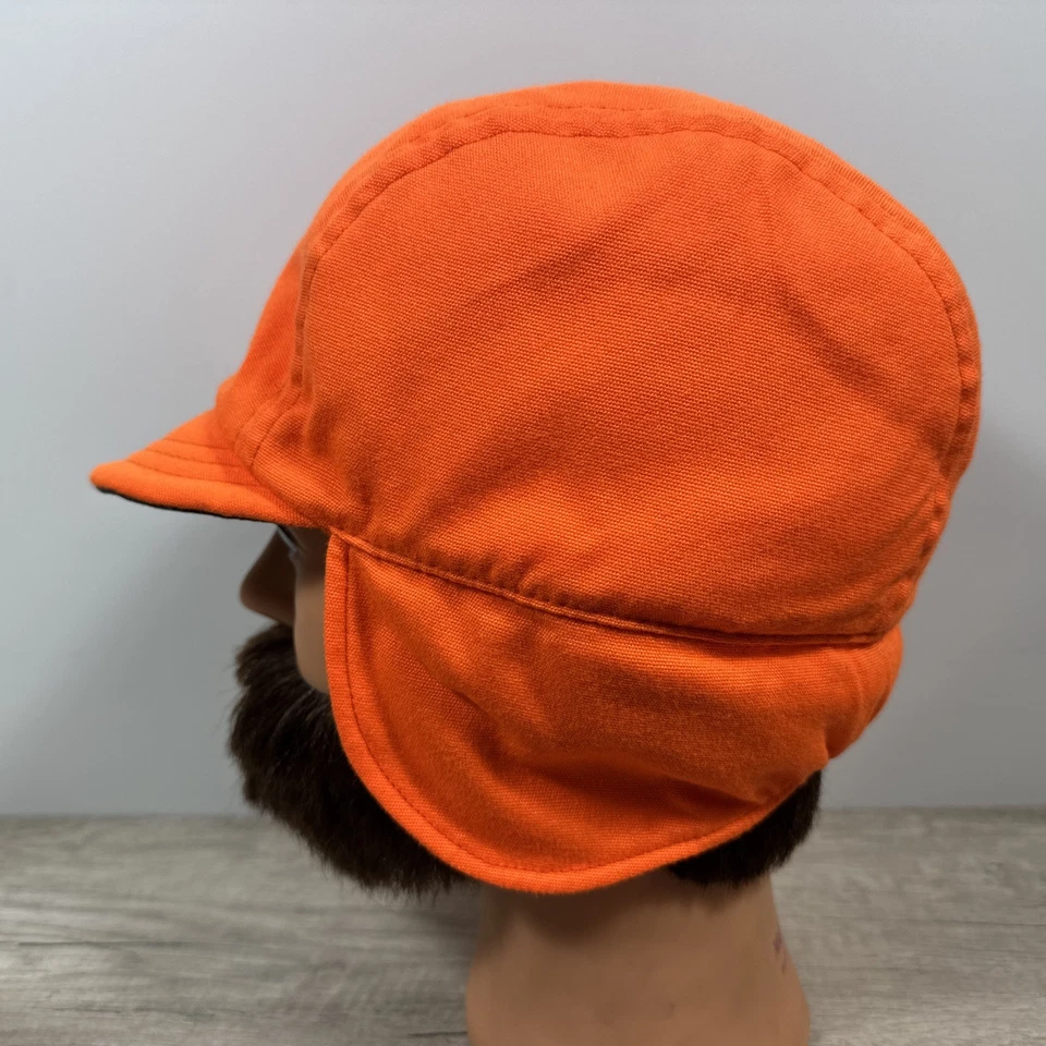 De colección LL Bean XL Naranja Caza Trampero Sombrero Forrado de Vellón EE. UU. Ala Corta Gore-Tex Foto 3 de 4