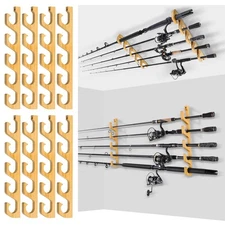 WH5 Horizontal Fishing Rod/Pole Holders for Garage, Wall or Ceiling Mounted R...