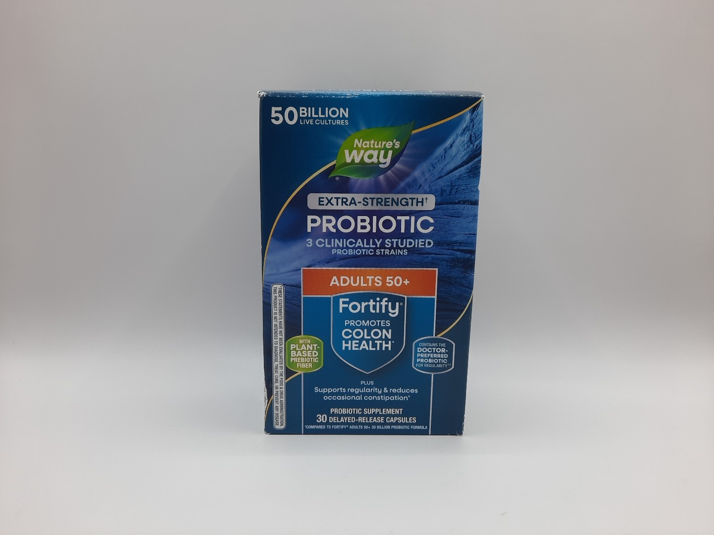 Nature’s Way Fortify 50+ Probiotic 30 Billion Live Cultures Colon 30ct EXP 05/26
