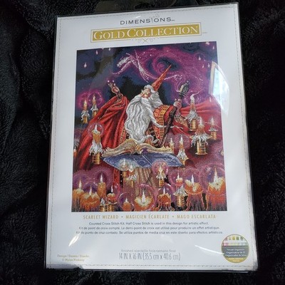 Dimensions Gold Collection Scarlet Wizard Counted Cross Kit 35141 NEW 14'' x 16''