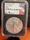2022 W BURNISHED SILVER EAGLE NGC MS70 FIRST DAY OF ISSUE FDI Mercanti Signed