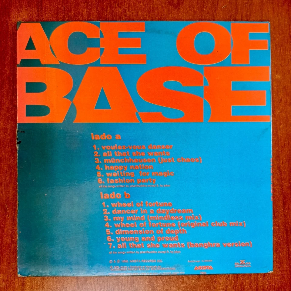 Ace Of Base ‎– Happy Nation [1993] Vinyl LP Synth-pop Arista Rare Version - Image 2 of 4