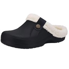 Asgard Winter Fur Lined Clogs Warm Fuzzy Slippers Waterproof Comfort Garden Shoe