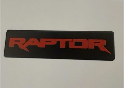 2023-2026 F-150 Raptor R OEM NR7Z-6N308-B Supercharger Emblem Plate Black & Red