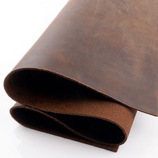 HADZAM Genuine Full Grain Cowhide Leather Sheet, 2mm 12"X24", Dark Brown
