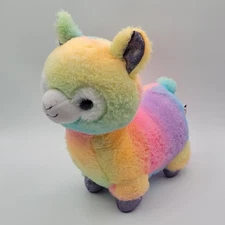 Fiesta Llama Plush Rainbow Sherbert Stuffed Animal Toy 10.5" Pastel Alpaca Shiny
