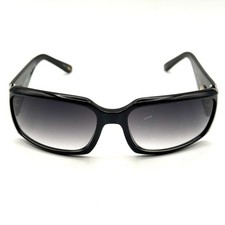 Fossil Jo Oval Sunglasses Black Silver Accent Designer Frame Gradient Lenses