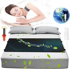 Grounding Mat for Bed, Grounding Pad for Sleeping, Anti-Slip PU Leather Mattress