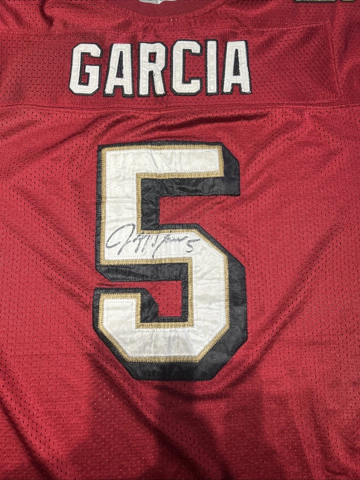 Camiseta Jeff Garcia ASSINADA/Autógrafo - Extra Grande - San Fran 49ers NFL Equipment Jersey - Imagem 2 de 4