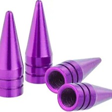 Spike Tire Valve Stem Caps Car Wheel Air Pressure Covers Decorative -Purple