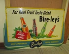 Vintage BIRELEY'S Embossed Soda Tin Sign Made By American Art Works ~ 4 Flavors