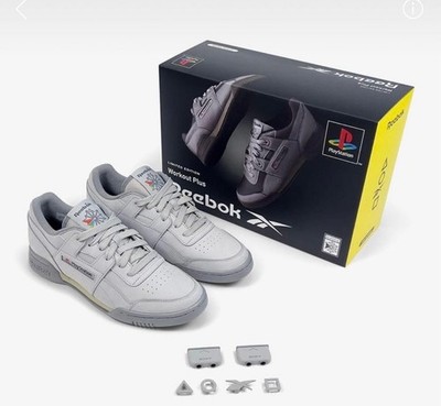 Reebok Sony PlayStation Workout Plus Limited Edition Sneakers Shoes US 8.5 Grey