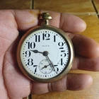 Antique Elgin 16s Pocketwatch For Parts Or Repair  Running