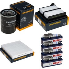 Inspektionspaket Filterset BOSCH Zündkerzen für Honda Jazz III 1.3i 1.4i-DSi