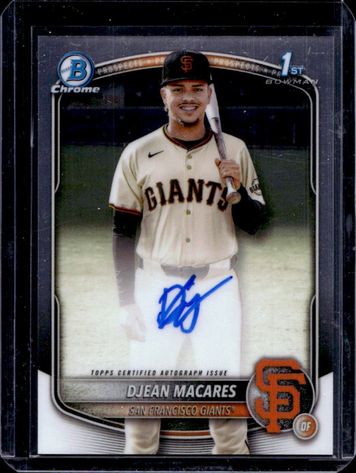 2025 Bowman Chrome Djean Macares Auto 1st Prospect #CPA-DM Giants