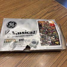 Vtg GE Musical Light Set 100 Asst Colors- Speaker Does Not Work- Set Looks New