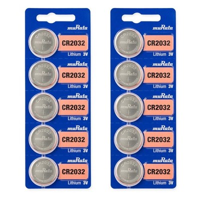 Murata Cr2032 3V Lithium Coin Cell Battery 220Mah For Keyfobs Remote Controls