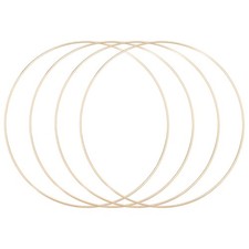4pcs Dreamcatchers rings, metal circles 25cm for crafts, gold