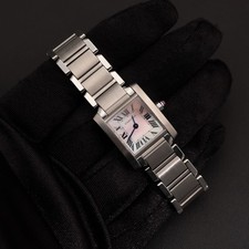 Cartier Tank Française 20mm Small MOP Dial Watch Steel 2384 BOX & PAPER 2