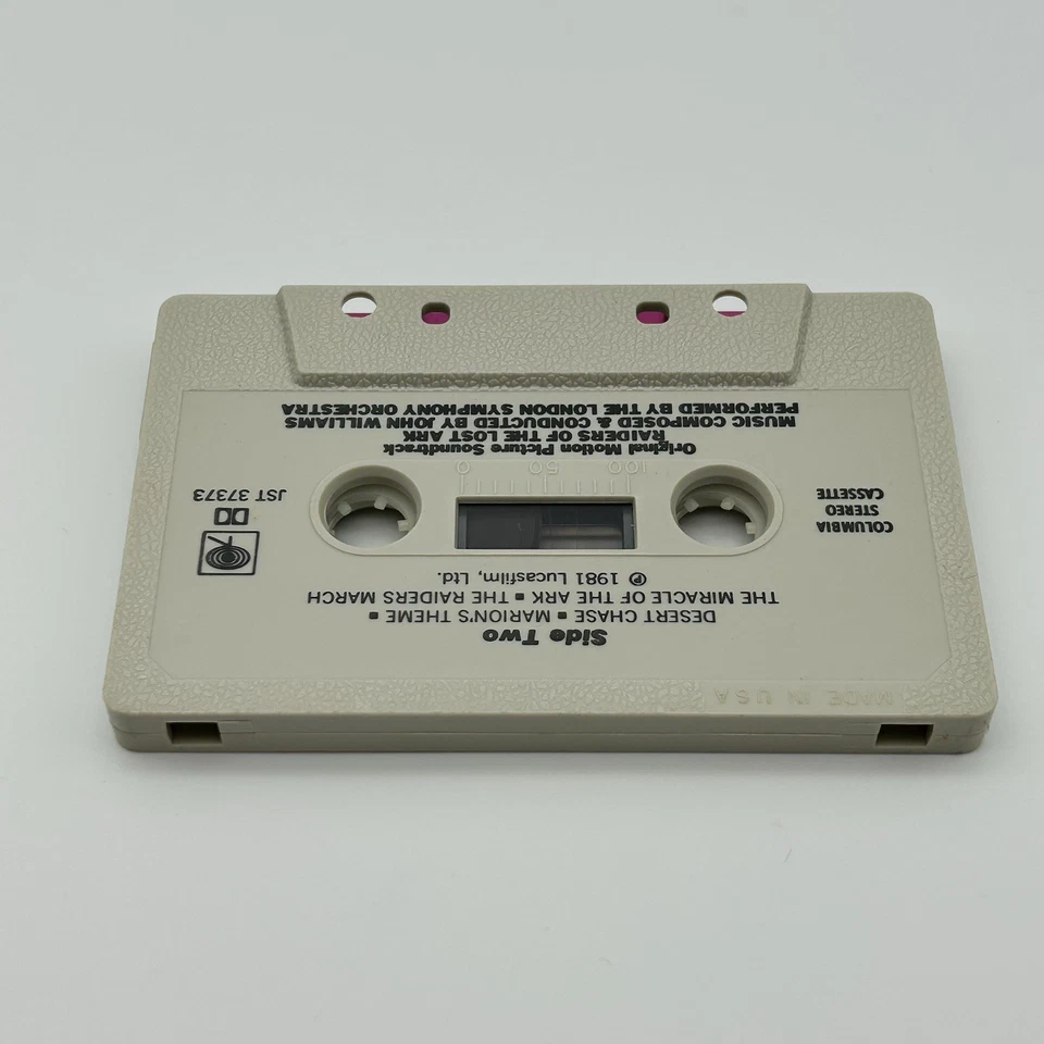 Raiders of the Lost Ark Soundtrack (Cassette Tape 1981, Indiana Jones) JST 37373 - Image 3 of 4