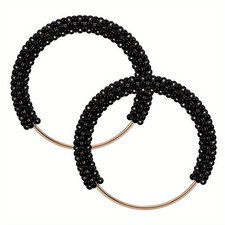 2pcs Resin Pearl Beaded Iron Ring bag Handles for Handmade bag Handbags